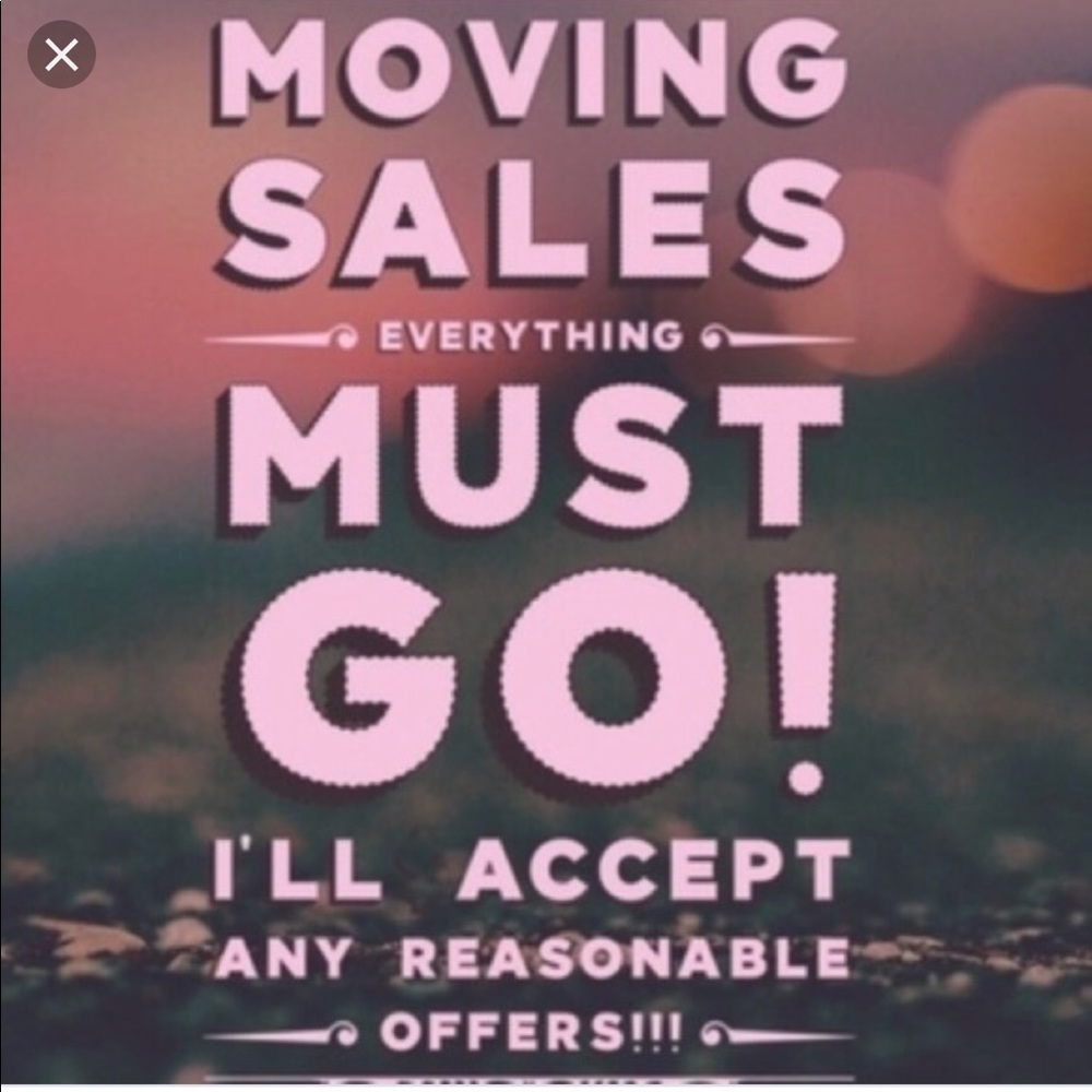 Everything must go or else to be donated!